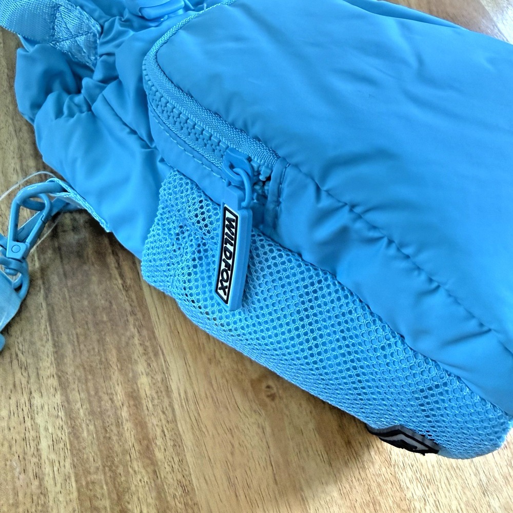 Wildfox Women's Blue Crossbody Water Bottle Bag‎ Nylon Parachute Sling NWT - Picture 5 of 14